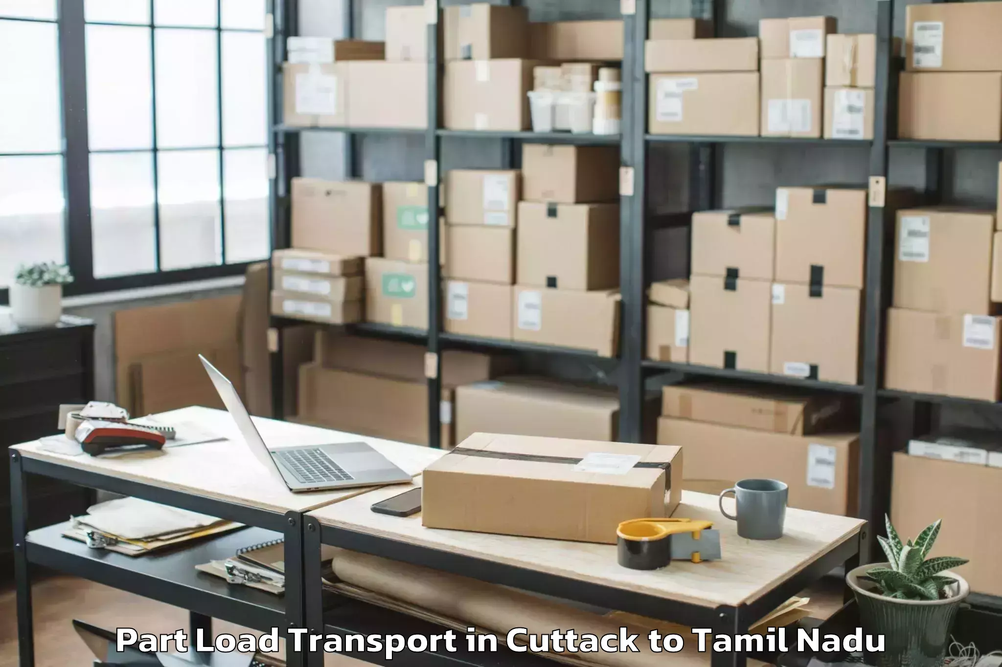 Top Cuttack to Ennore Port Chennai Part Load Transport Available